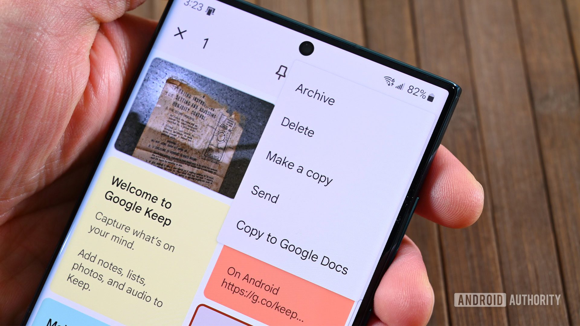 Google Keep arşivle ve sil